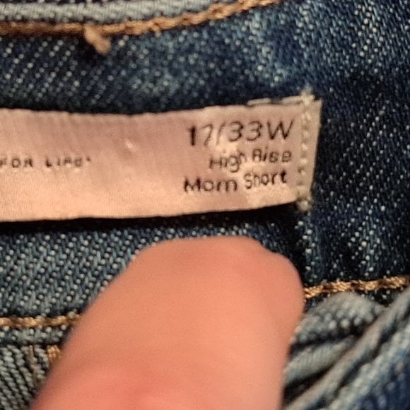 Juniors' Plus Size SO  High Rise Mom Shorts Size 17/33 Waist Daisy's Retro Denim - Picture 5 of 9